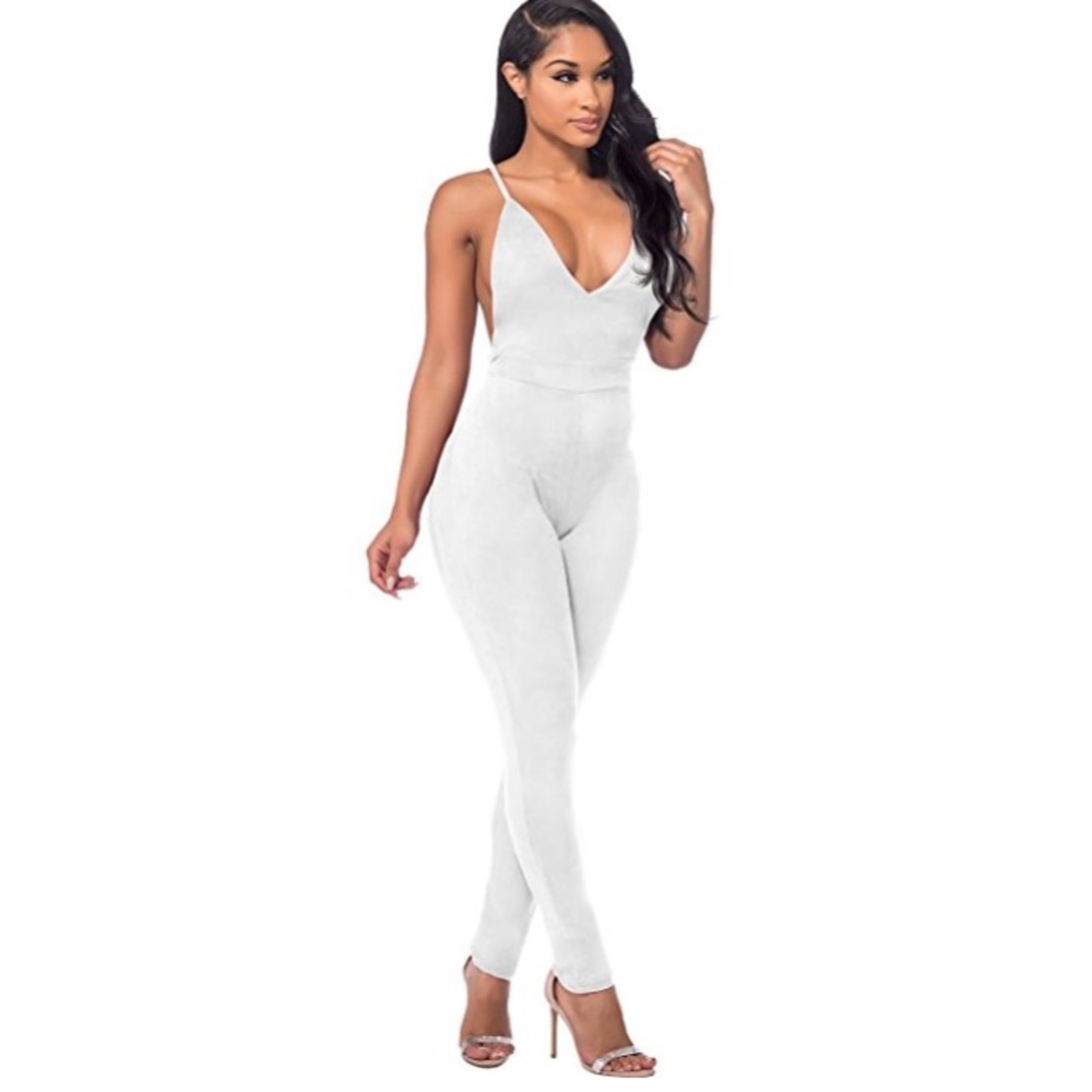 Top Crisscross Backless Jumpsuit
